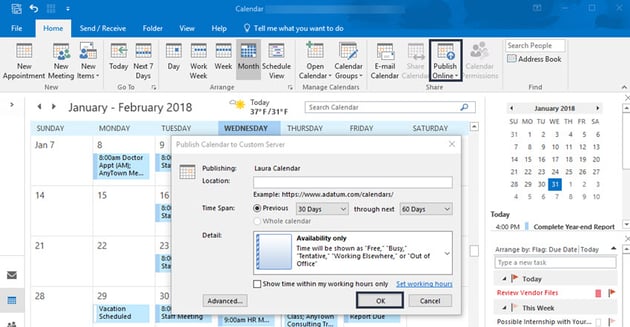 C ch S D ng Calendar Trong Outlook 2022